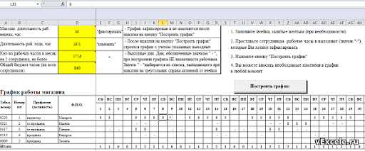 Создание графика обслуживания и организации дома.